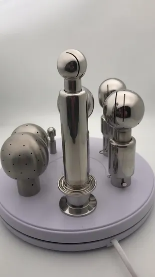 China 304 316L Stainless Steel Pharmacy Threaded Rotary Cleaning Ball